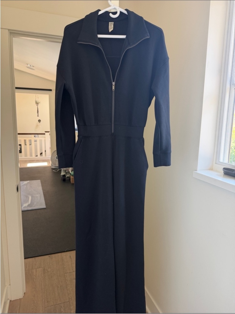 SPANX Black Zip-Front Wide-Leg Jumpsuit - Picture 3 of 3